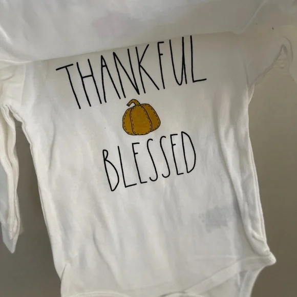 Rae Dunn Baby Bodysuit SET 3 - Pumpkin Love/Hello Fall/Thankful Blessed designs - Picture 7 of 7